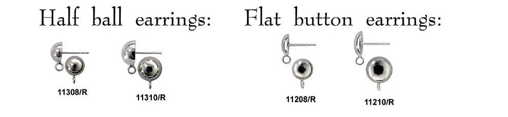 Half ball earrings 